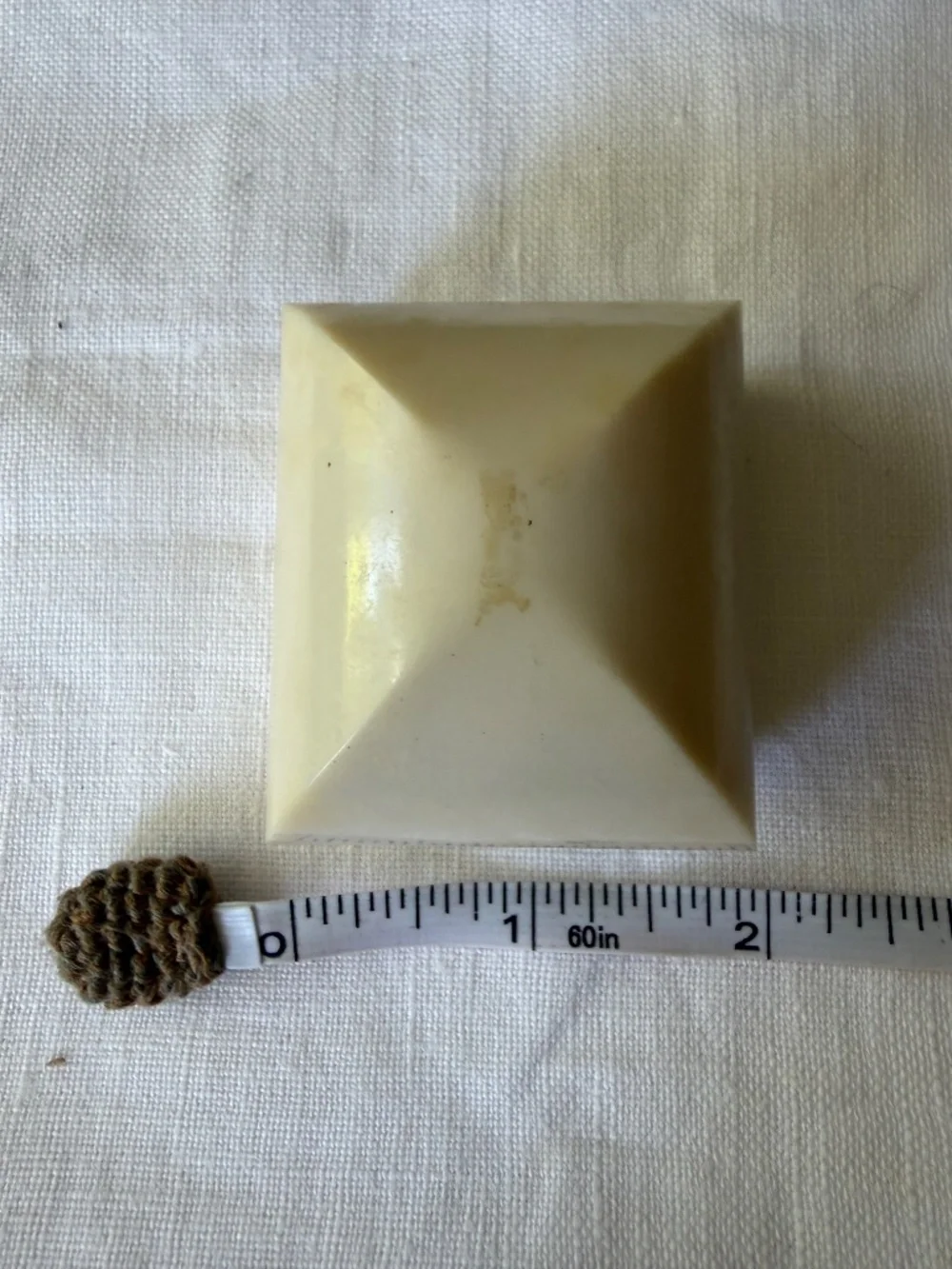 Vintage Warner Celluloid Ring Box, Moonlight Ivory Art Deco Presentation Case